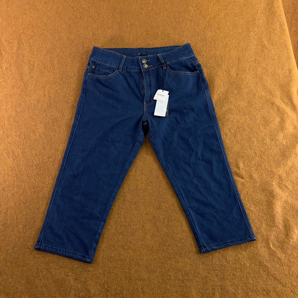 Guess Womens 31 Blue Lily Capri Rinsed Wash Eco Tencel Denim Jeans NWT